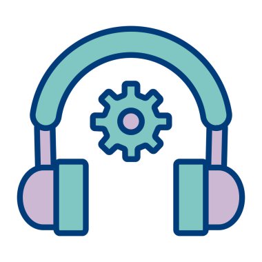 Kulaklık. Web simgesi basit tasarım