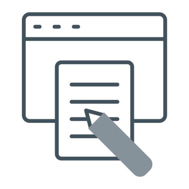 Web sayfası ikon vektör illüstrasyonu