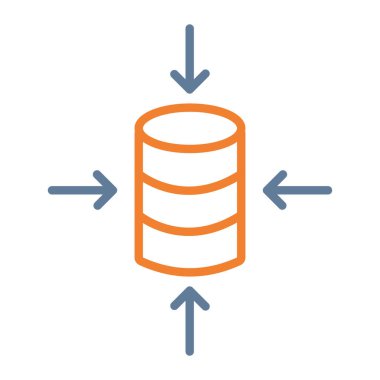 veri sunucusu renkli satır simgesi