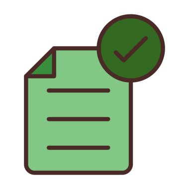 Kontrol listesi vektör düz renk simgesi