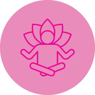 lotus. Web simgesi basit illüstrasyon