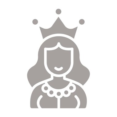 dişi vezir çizgi vektör simgesi.