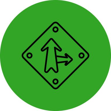 Yol işaretinin vektör illüstrasyonu