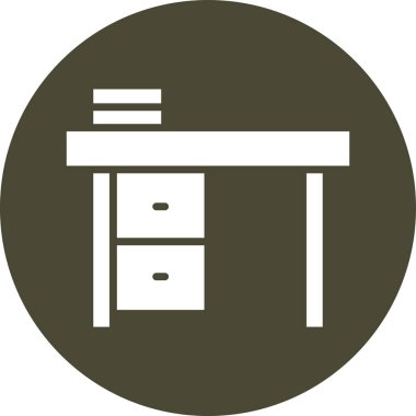 Masa. Web simgesi basit illüstrasyon