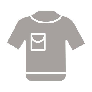 Bir t-shirt simgesinin vektör illüstrasyonu