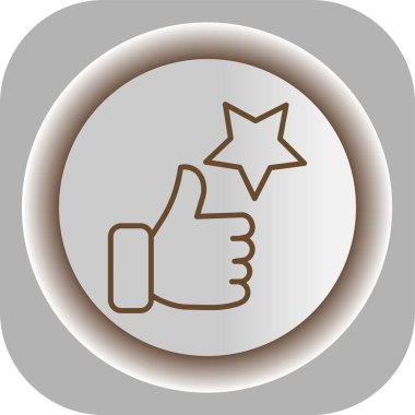 başparmak yukarı simgesi, dış hat vektör illüstrasyonu