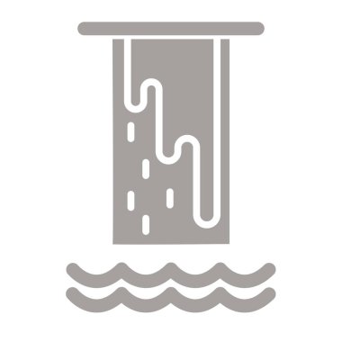 Su borusu ikonu. Beyaz arkaplanda izole edilmiş web tasarımı için özet Su boru vektör simgesi