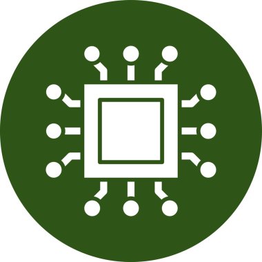 çip simgesi, vektör illüstrasyonu