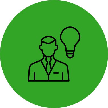 İş adamı simgesi vektör illüstrasyonu