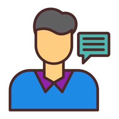 Sohbet vektörü simgesi modern basit tasarım vektörü çizimi