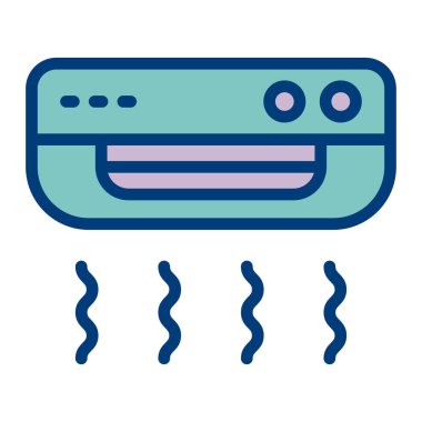 Doldurulmuş ana hatlı klima simgesi