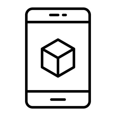 Cep telefonu simgesi, vektör illüstrasyonu