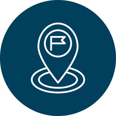 Konum simgesinin vektör çizimi, konum işareti, vektör illüstrasyonu