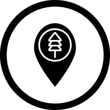 Konum simgesi, basit vektör illüstrasyonu