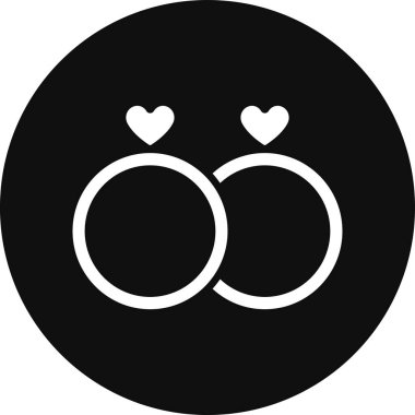 Halka vektör simgesi. biçim düz sembol, siyah renk, yuvarlak açılar, beyaz arkaplan.