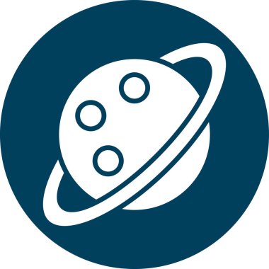 Bir gezegen simgesinin vektör illüstrasyonu