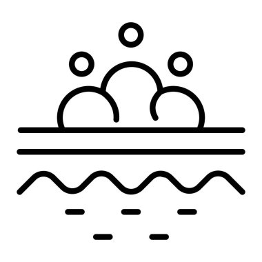 Dalga ve dalgalı yüzme havuzu, çizgi simgesi