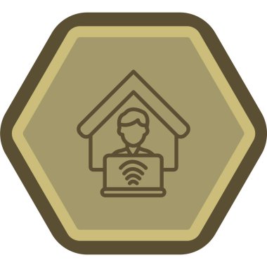 Ev ve ev simgesinin vektör illüstrasyonu