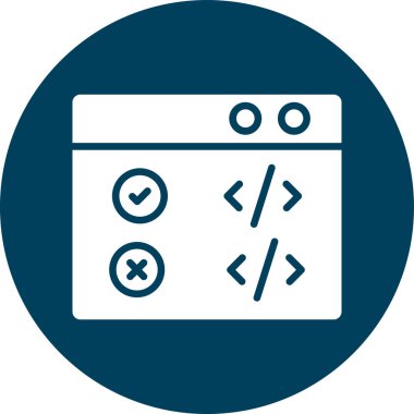 Web simgesi kodlama, illüstrasyon vektör