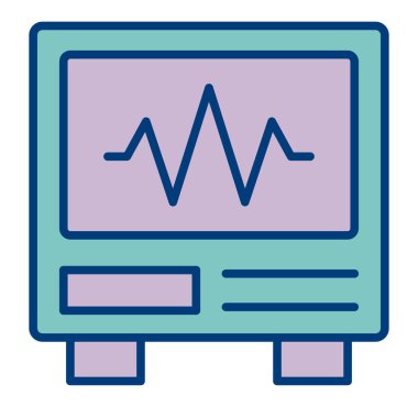 Monitör. Web simgesi basit illüstrasyon