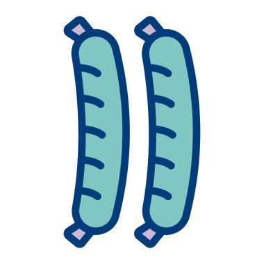 Beyaz arkaplanda izole edilmiş iki renkli vektör simgesi. Web 'in düz renk çizimi