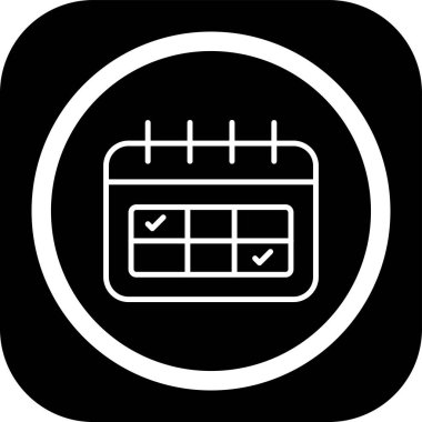 vektör Takvimi Simgesi illüstrasyonu