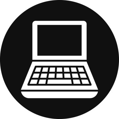 Dizüstü bilgisayar simgesi vektör çizimi