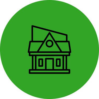 Eşsiz Ev Vektör Satırı Simgesi