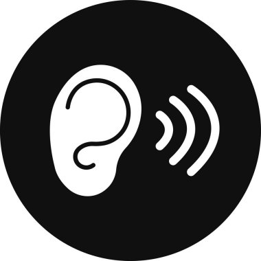 İşitme yardımı vektör simgesi