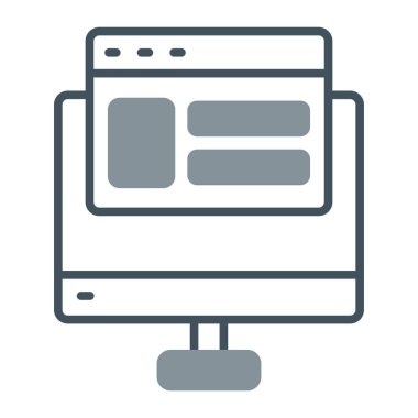 Web tarayıcı simgesi ana hat biçiminde