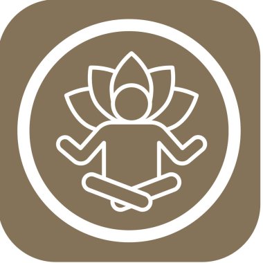 Lotus vektör simgesi modern basit illüstrasyon