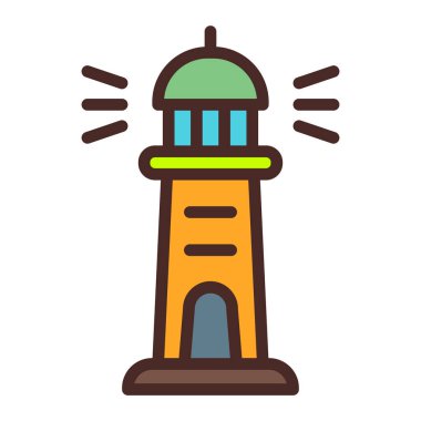 kule ikonu vektör illüstrasyonu oluşturuluyor