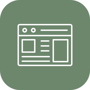 Web sitesi simgesi, vektör illüstrasyonu