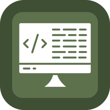 Düz biçimli kodlama geliştirme yazılım simgesi