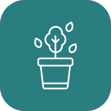 Bir bitki simgesinin vektör illüstrasyonu