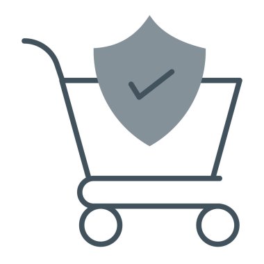 İşaretli simgesi olan alışveriş arabası