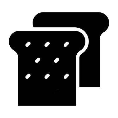 ekmek ikonu vektör illüstrasyonu
