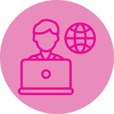 İş simgesinin vektör illüstrasyonu