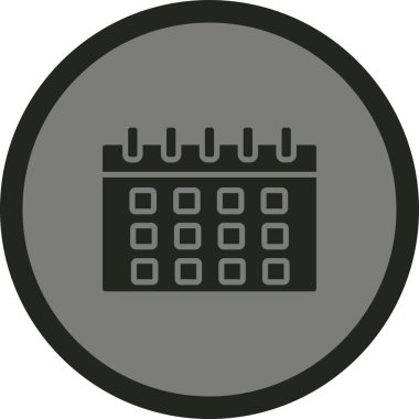 Takvim modern simgesinin vektör illüstrasyonu