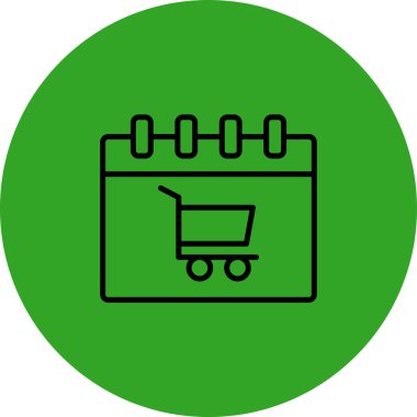 Alışveriş arabası ikon vektör illüstrasyonu