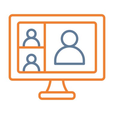 Web tasarımı ve çizgi simgesi. vektör illüstrasyonu