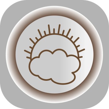 Bulut simgesi vektör illüstrasyonu