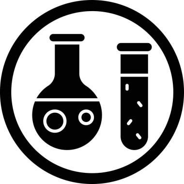 Kimyasal deney vektör simgesi