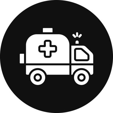 Ambulans. Web simgesi basit tasarım