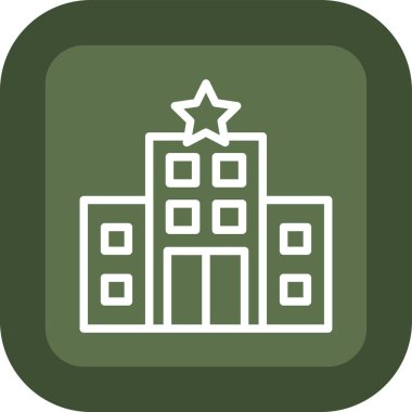 Hastane binası ikonu. vektör illüstrasyonu