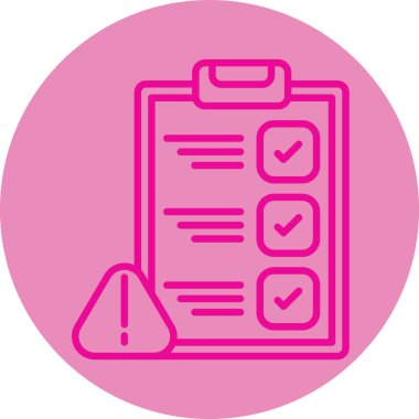 kontrol listesi simgesi, vektör illüstrasyonu