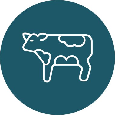 İnek ikonu. Basit tasarım