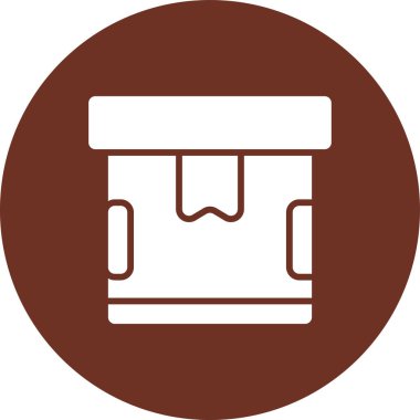 Çemberdeki yiyeceklerin vektör simgesi