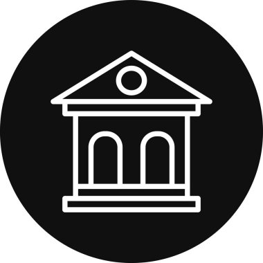 Bina. Web simgesi basit illüstrasyon