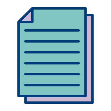 Belge. Web simgesi basit illüstrasyon